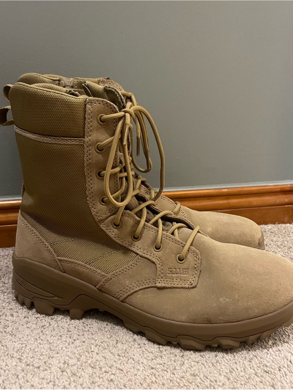 5.11 Tactical Men's Coyote Brown Assault Boots; Like New , Size 13